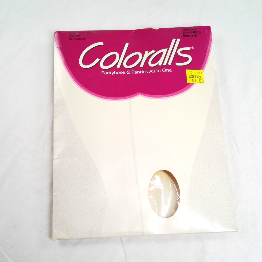 Vintage Coloralls Pantyhose & Panties All In One Seashall A-B USA NOS